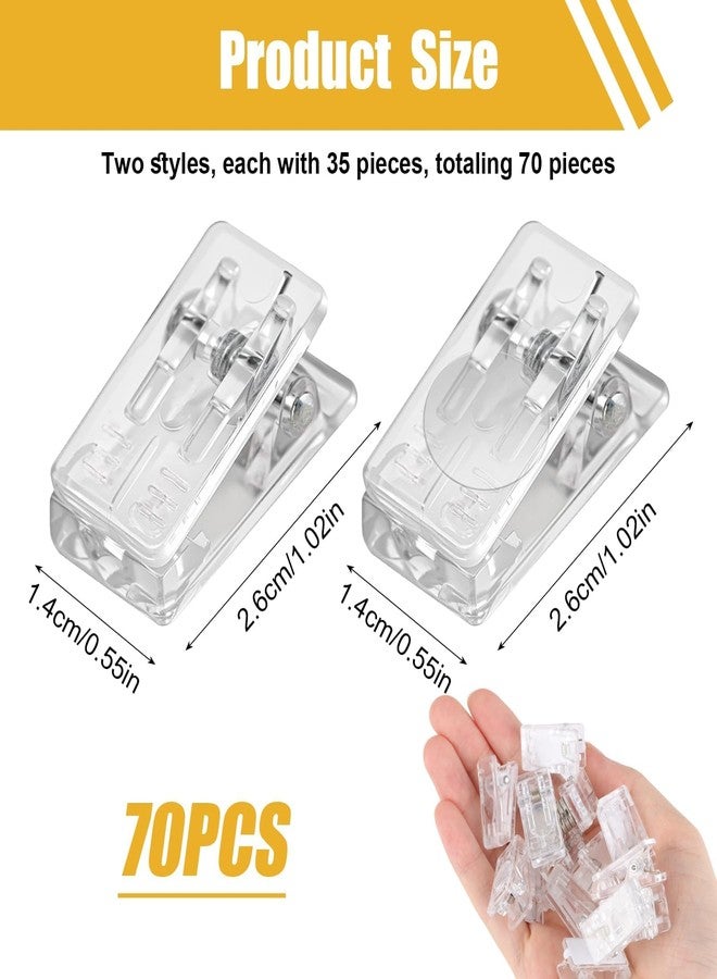 مجموعة علاقات نسيج مكونة من 70 قطعة، 50 مشبكًا ذاتيًا اللصق + 25 مشبكًا مغناطيسيًا، مشابك جدارية لتعليق الصور والملصقات والمنسوجات الجدارية دون إتلاف الجدران، مثالية للمنزل والمكتب والمستأجرين، حلول ديكور بدون مسامير - Image 2